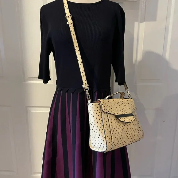 Kate 💛Spade Kennedy Marra Snake Flamingo Dot Embossed Leather - Picture 11 of 15